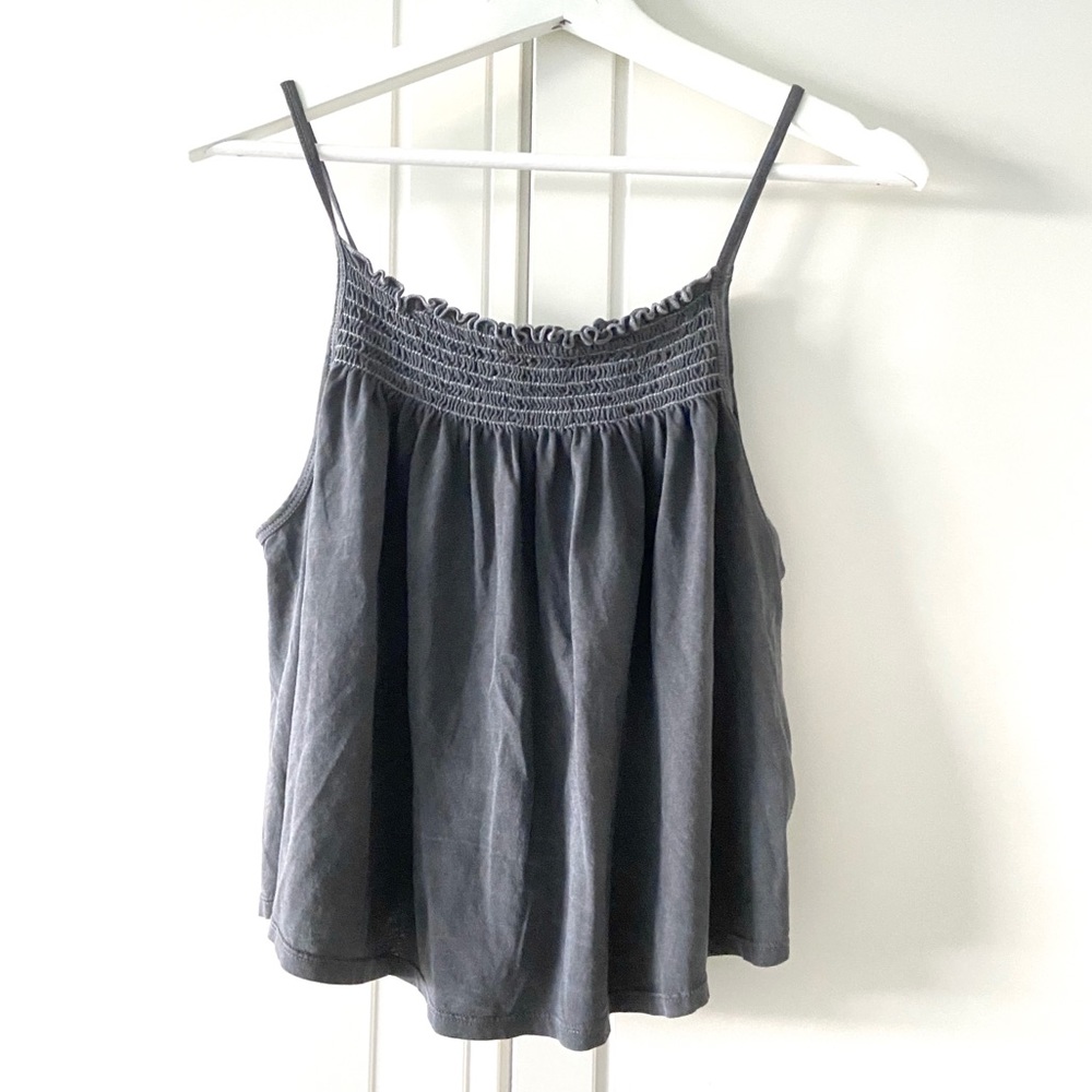 Truly Madly Deeply Smocked High-Neck Tank Top